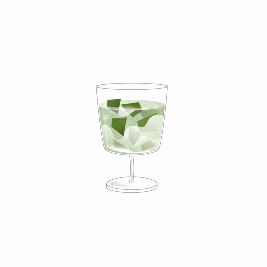 Matcha Jelly with Coconut Milk