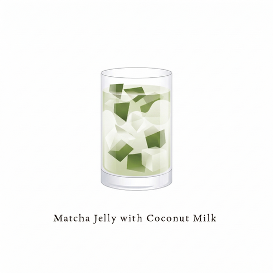 Matcha Jelly with Coconut Milk